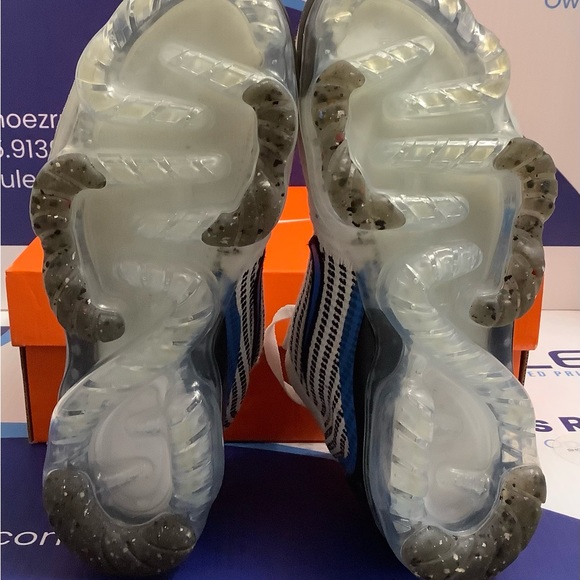 Nike Vapormax 2021 Flyknit White Photo Blue Kids 5y - Picture 9 of 11